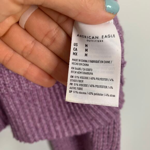 American Eagle Purple Knit Sweater - Picture 8 of 8